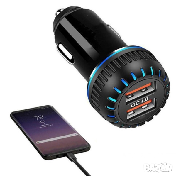 Адаптер за запалка с 2 порта автомобил джип миниван кола, снимка 1