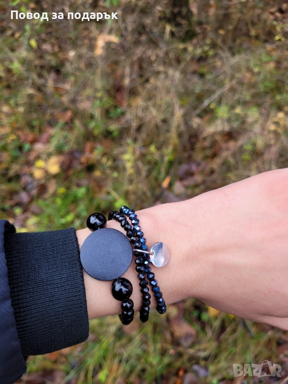 Сет гривни в тъмни нюанси , снимка 1