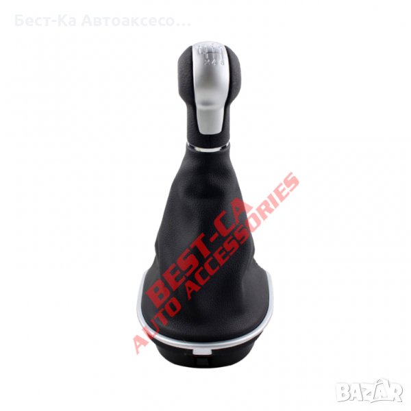 Кожена топка скоростен лост с маншон Seat Leon 2 Toledo 3 Altea 6 ск., снимка 1