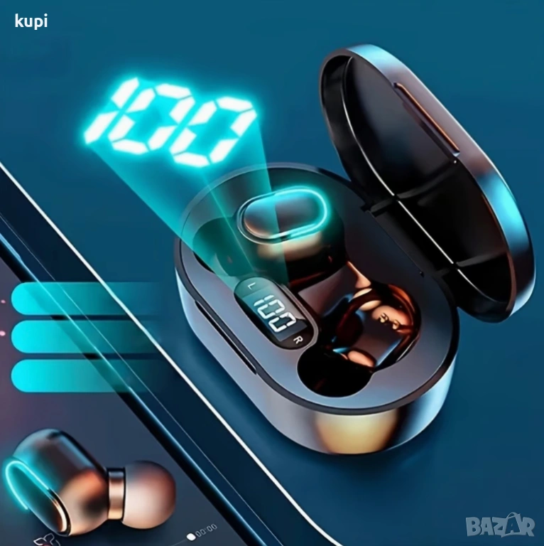 Компактни безжични Bluetooth слушалки E7S, снимка 1