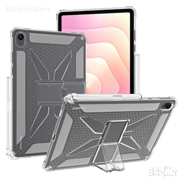 Samsung Galaxy Tab S11 X730/X736 - Прозрачен (TPU+PC) калъф с Протектор, Слот за писалка, снимка 1