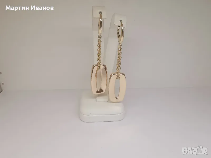 Златни висящи обеци 1, снимка 1