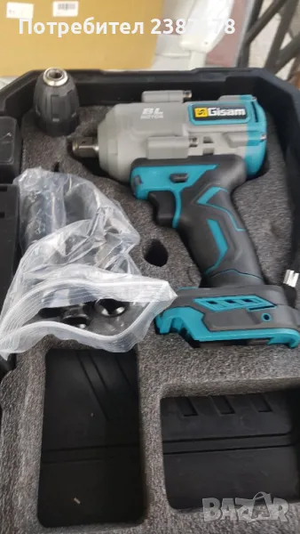 Акумулаторен ударен гайковерт Gisam 2000 Nm , снимка 1
