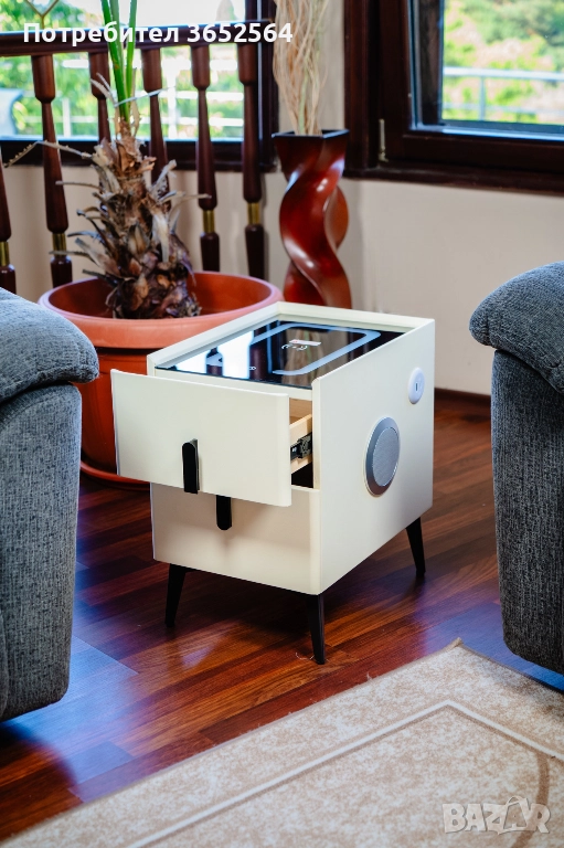 Смарт Шкаф: Модел MINI - безжично зареждане, Bluetooth стерео тонколона 20W, USB-A & USB-C, LED , снимка 1