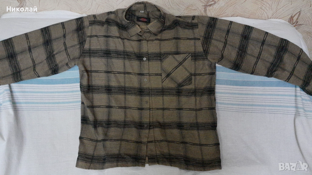 Карирана мъжка риза Shenma, снимка 1