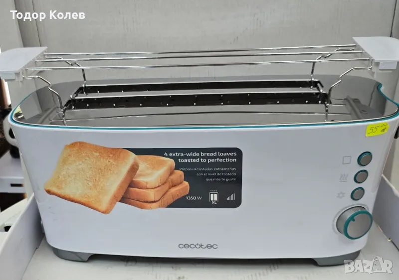 Тостер Cecotec 4 филийки, снимка 1