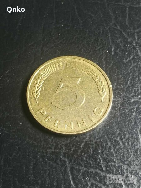 Германия, 5 пфенига 1991 F, ФРГ, ГДР, Germany, GDR, BRD, DDR, Deutschland , снимка 1