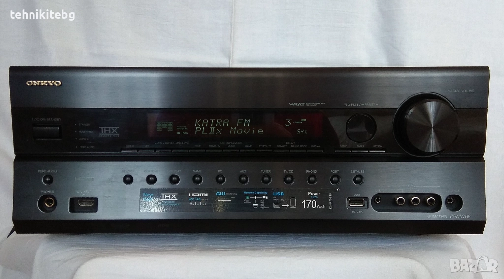 ⭐⭐⭐ ONKYO TX-NR708 ⭐⭐⭐ Висок клас 7.2 канален A/V ресивър с интернет , 170 W на канал, снимка 1