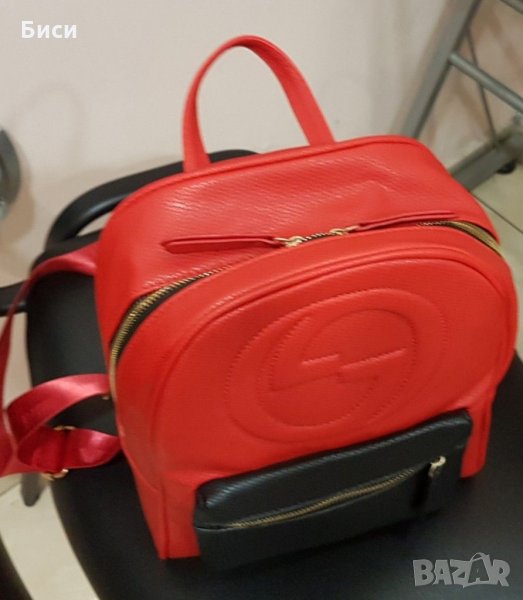 Gucci/Гучи-естествена кожа,раница, снимка 1