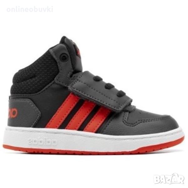 НАМАЛЕНИЕ!!!Бебешки спортни обувки ADIDAS Hoops Черно с червени ленти GZ7780, снимка 1