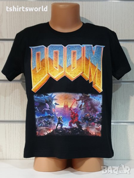 Нова детска тениска в с дигитален печат на видеоиграта DOOM Eternal, снимка 1