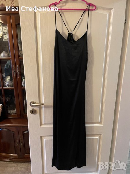 Черна лятна  нова сатенена парти коктейлна рокля Reserved , снимка 1