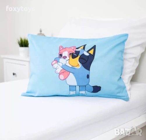 Детски спален комплект от 2 части Bluey Блуи, спално бельо – за кошара/малко легло 100х135 см, снимка 4 - Спално бельо и завивки - 54223583