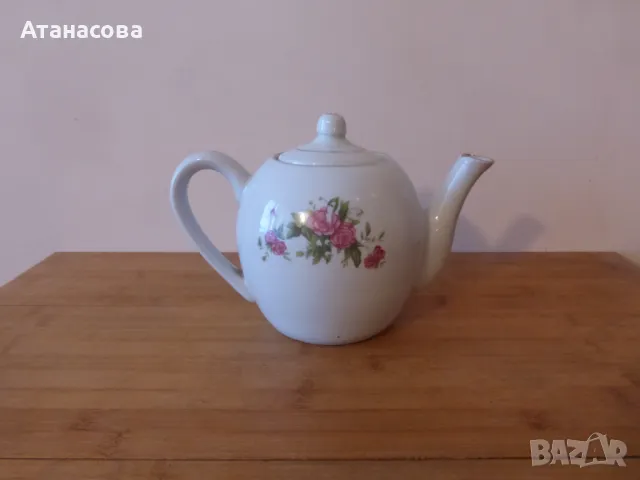 Китайски порцеланов чайник 1980 г, снимка 2 - Аксесоари за кухня - 47477193