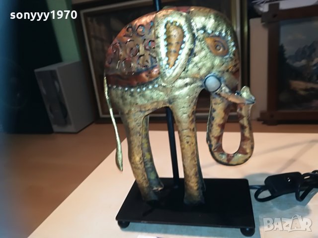 метален слон-лампа-50см-внос франция, снимка 5 - Колекции - 29563049