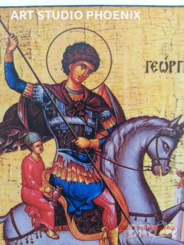 Икона на Свети Георги Победоносец icona Sveti Georgi, снимка 2 - Икони - 12949953