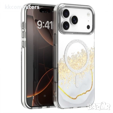 Кейс Epoxy Mag за iPhone 17 Pro Max (6.9) бял и Протектор