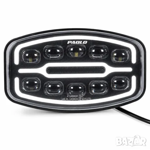 LED халоген 55W 12-24V с бяла и Amber контурна светлина, снимка 3 - Аксесоари и консумативи - 55871024