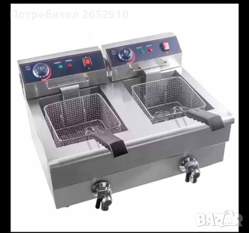 Професионален електрически фритюрник 2х8литра с кранове 2 Модела Цена 479лв/244,91€, снимка 13 - Обзавеждане на кухня - 48595356