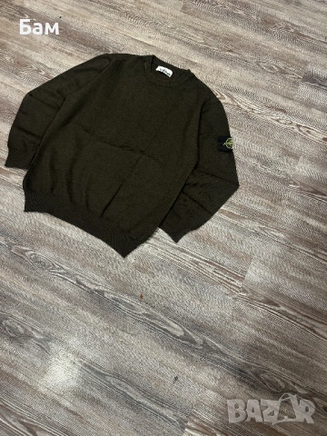 Оригинален мъжки памучен пуловер Stone Island размер М, снимка 3 - Блузи - 53372356