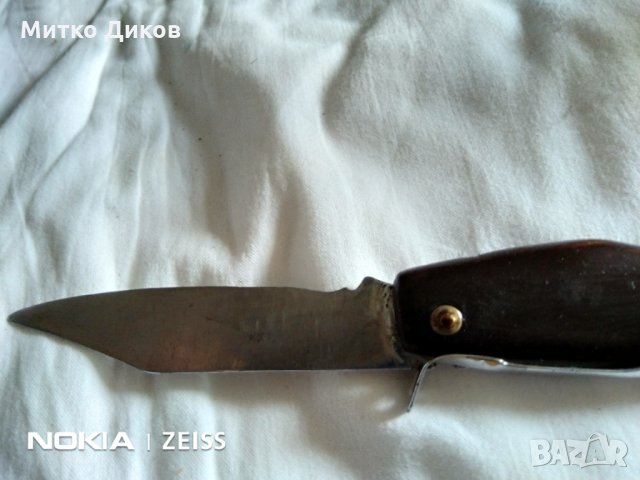 Старо ножче чикия от соца 240х100 ръчна изработка с маркировка, снимка 5 - Ножове - 31519872