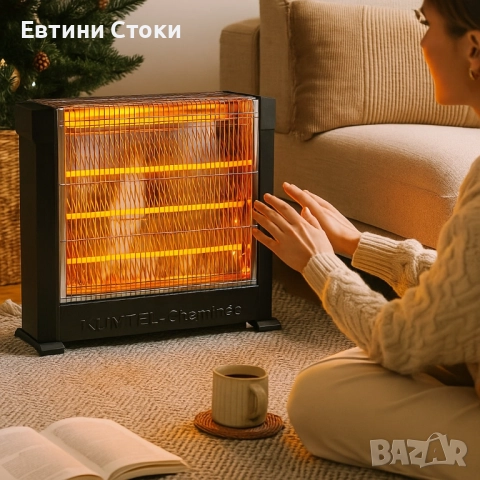 Кварцова печка LUXELL KS-2760 2200W с 4 тръби за бързо отопление, снимка 3 - Отоплителни печки - 52059878