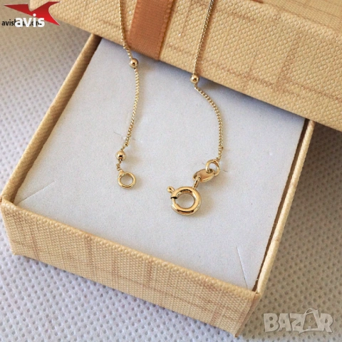 Синджир с 14К златно покритие 254576, снимка 3 - Колиета, медальони, синджири - 53112363