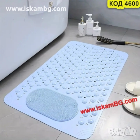 Гумена постелка за душ с вендузи и четка за крака – 2в1 - КОД 4600