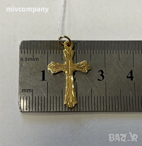Златен кръст 1.24гр., снимка 4 - Колиета, медальони, синджири - 52614626