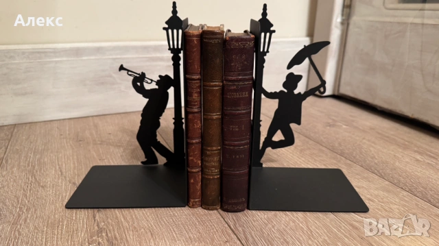 Комплект метални подпори, стойки за книги, джаз., снимка 4 - Художествена литература - 53154810