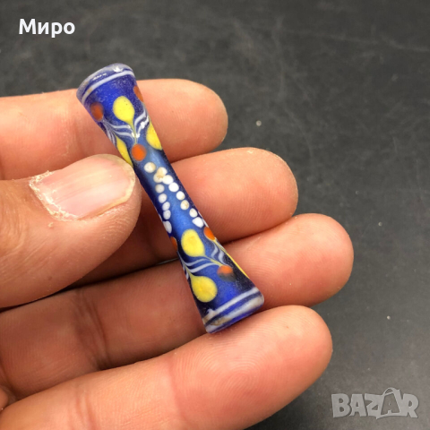 РИСУВАНО СТЪКЛО СТАРА МЪНИСТА ТАЛИСМАН ПРОТИВ УРОКИ АМУЛЕТ, снимка 2 - Антикварни и старинни предмети - 44931906