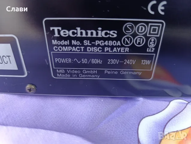 CD Technics SL-PG 480A, снимка 4 - Аудиосистеми - 56395598
