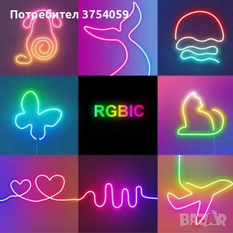 Интелигентна неонова Led лента - 5 метра, снимка 5 - Лед осветление - 53130918