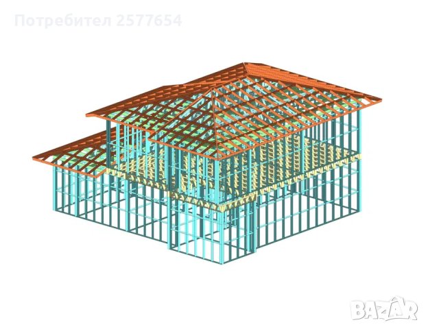КРЕДИТ - Сглобяеми къщи, Къщи, Преместваеми къщи 185.50м2 двуетажна, снимка 2 - Строителни материали - 44256254