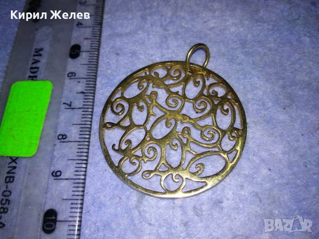 ВЕЛИКОЛЕПЕН СРЕБЪРЕН с ДЕБЕЛА РЕАЛНА ПОЗЛАТА ФЛОРАЛЕН АРТ МЕДАЛЬОН СРЕБРО 925 АЖУРНА ИЗРАБОТКА 27628, снимка 11 - Колиета, медальони, синджири - 40575467