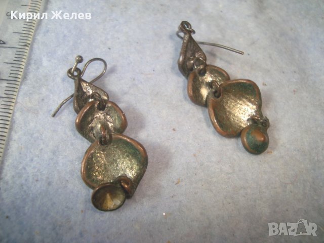 СТАРИ МЕДНИ РЕТРО АРТ ОБЕЦИ ВИНТИДЖ СТИЛ 31356, снимка 4 - Обеци - 38067126