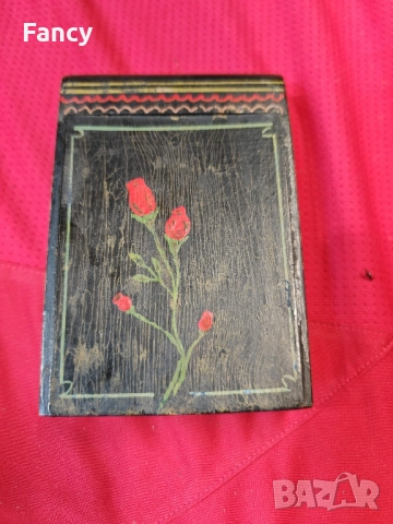 Стара дървена табакера , снимка 2 - Антикварни и старинни предмети - 51921358