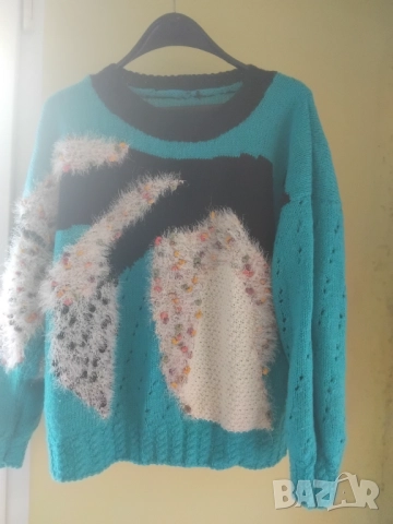 Дамски АРТ пуловер, снимка 3 - Блузи с дълъг ръкав и пуловери - 51609965