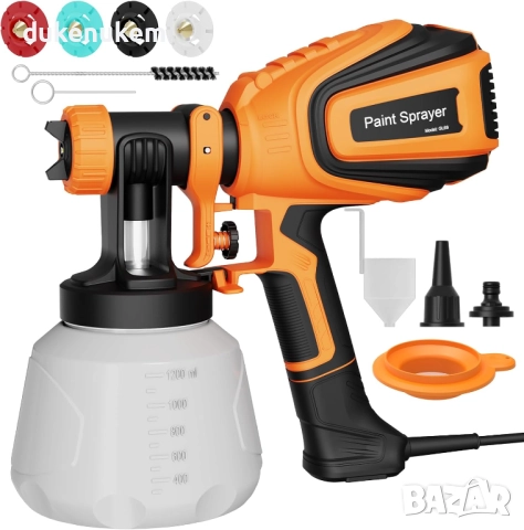 Електрически пистолет за боядисване 700W, 1200 мл, 4 дюзи, 3 режима
