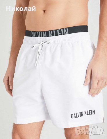 Calvin Klein ID Intense Power Double Waistband Swim Shorts, снимка 16 - Бански - 33994369