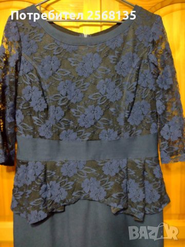 Красива Рокля с Изискана Дантела по цялата горна част,"КАМИ"! НОВА!ХЛ, снимка 5 - Рокли - 38987566