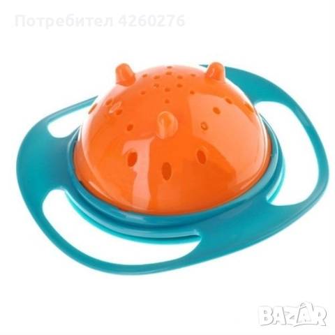 Детска купа за хранене въртяща се на 360 градуса, снимка 3 - Други - 52456116