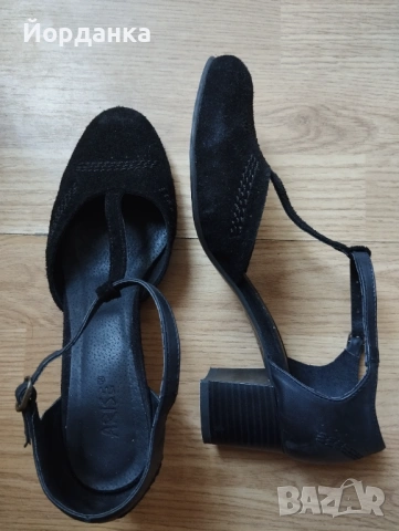 Дамски пролетни обувки ARISE с нисък дебел ток, снимка 3 - Дамски обувки на ток - 54148071