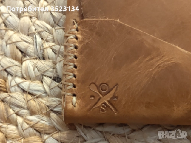 Мъжки луксозен бизнес портфейл от естествена кожа Horween, снимка 2 - Портфейли, портмонета - 52829230