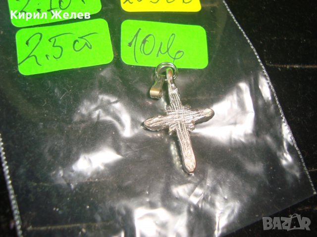 СРЕБРИСТО АРТ КРЪСТЧЕ с ФАСЕТ-КРИСТАЛЧЕТА МЕДАЛЬОН 20966, снимка 3 - Колиета, медальони, синджири - 32175607