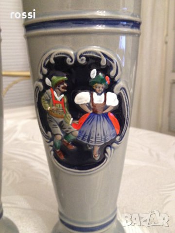 Немски старинни чаши за бира W. Germany Handarbeit  , снимка 2 - Колекции - 39965104