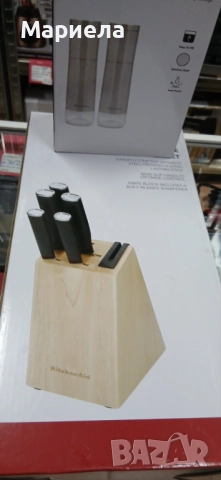 Комплект от 5 стоманени ножа KitchenAid + Точило за ножове, снимка 5 - Прибори за хранене, готвене и сервиране - 52690104