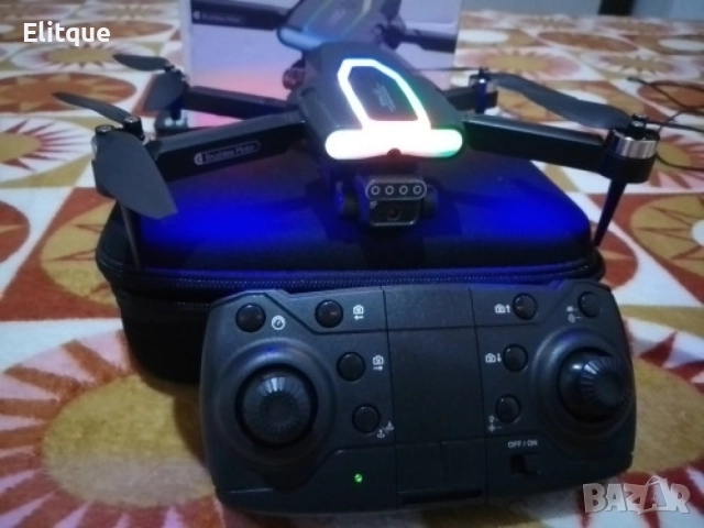 WIFI FPV професионален мини RC сгъваем дрон със 1080px камера, снимка 3 - IP камери - 52895223