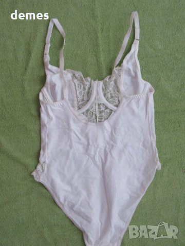  Бяло дамско боди с презрамки, ново, размер S, снимка 7 - Корсети, бюстиета, топове - 31195859