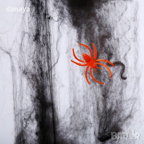 1142 Хелоуин паяжина за декор с 2 паяка Halloween декорация, снимка 7 - Декорация за дома - 30174220